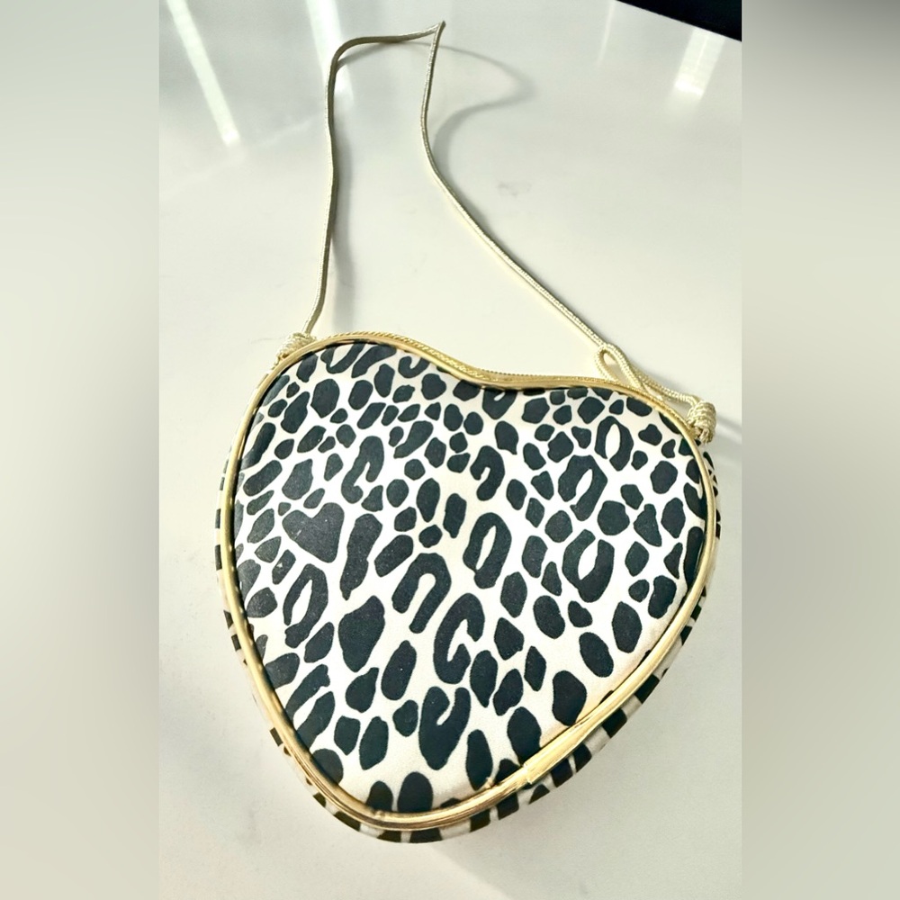 Crewcuts Heart-Shaped Black and White Bag Animal Print